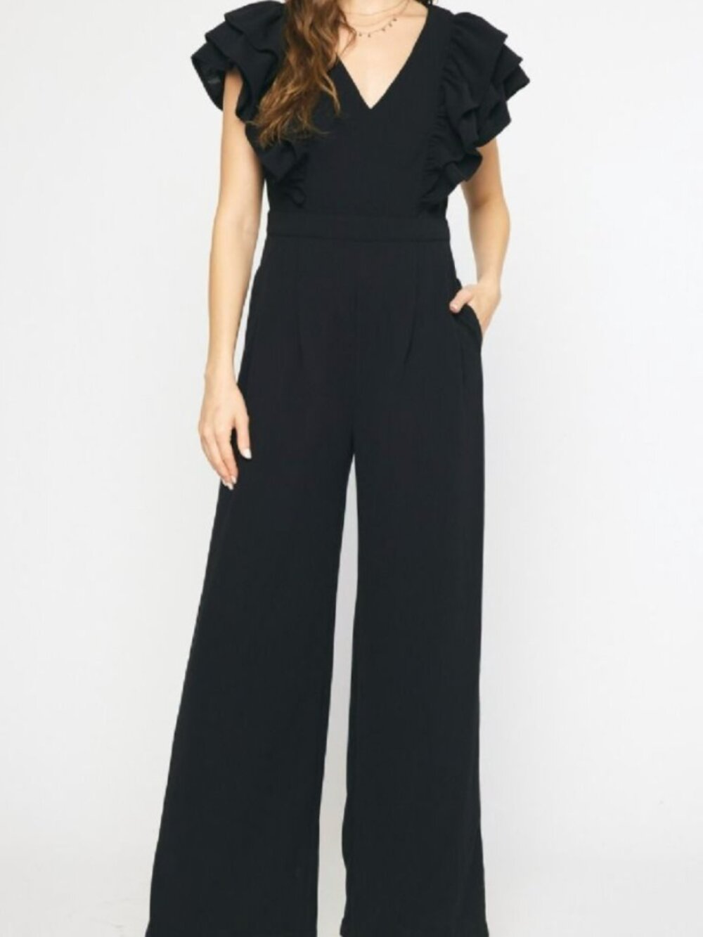 Gloriana Ruffle Sleeve Jumpsuit